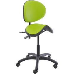 Reitersattelhocker mit Rückenlehne, Kunststoff, 45-60 cm kirsch 