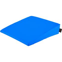 Keilkissen mit Kunstlederbezug 40x40x10/2 cm | Eisblau