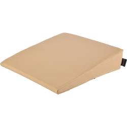 Keilkissen mit Kunstlederbezug 40x40x10/2 cm | Elfenbein