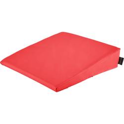 Keilkissen mit Kunstlederbezug 40x40x10/2 cm | Kirsch