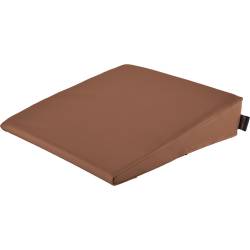 Keilkissen mit Kunstlederbezug 40x40x10/2 cm | Mocca