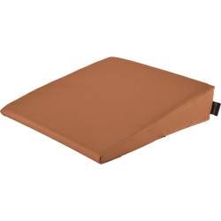 Keilkissen mit Kunstlederbezug 40x40x10/2 cm | Nougat