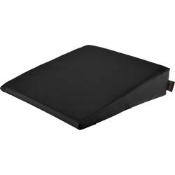 Keilkissen mit Kunstlederbezug 40x40x10/2 cm | Schwarz