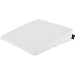 Keilkissen mit Kunstlederbezug 40x40x10/2 cm | Weiß