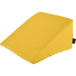 Keilkissen mit Kunstlederbezug 50x50x30/2 cm | Mais