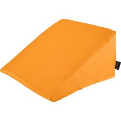 Keilkissen mit Kunstlederbezug 50x50x30/2 cm | Apricot