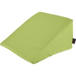 Keilkissen mit Kunstlederbezug 50x50x30/2 cm | Lindgrün