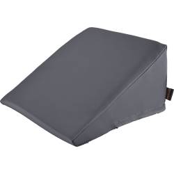 Keilkissen mit Kunstlederbezug 50x50x30/2 cm | Anthrazit