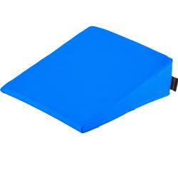 Keilkissen mit Kunstlederbezug 40x40x20/2 cm | Eisblau