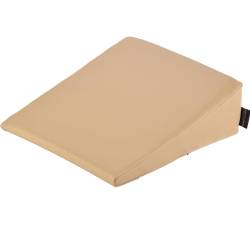 Keilkissen mit Kunstlederbezug 40x40x20/2 cm | Elfenbein