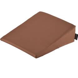 Keilkissen mit Kunstlederbezug 40x40x20/2 cm | Mocca