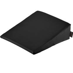 Keilkissen mit Kunstlederbezug 40x40x20/2 cm | Schwarz