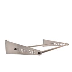 top | vit® Wandhalterung 64 cm 2 Ablagestangen | Silber