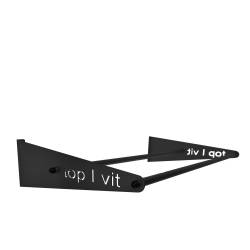 top | vit® Wandhalterung 64 cm 2 Ablagestangen | Anthrazit