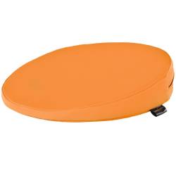 Sitzkeilkissen rund mit Kunstlederbezug, ca. Ø 35 x 8/1 cm Apricot