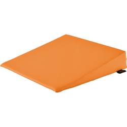 Sitzkeilkissen eckig mit Kunstlederbezug, ca. 38 x 38 x 8/1 cm Apricot