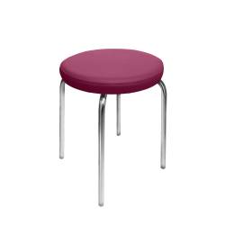 Gymnastikhocker mit Chrom-Gestell u. Polsterung, stapelbar 