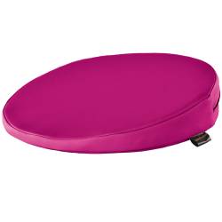 Sitzkeilkissen rund mit Kunstlederbezug, ca. Ø 35 x 8/1 cm Beere