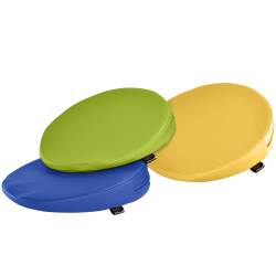 Sitzkeilkissen rund mit Kunstlederbezug, ca. Ø 35 x 8/1 cm 