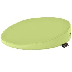 Sitzkeilkissen rund mit Kunstlederbezug, ca. Ø 35 x 8/1 cm Lindgrün