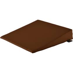 Sitzkeilkissen eckig mit Kunstlederbezug, ca. 38 x 38 x 8/1 cm Mocca