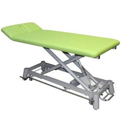 Hochwertige Therapieliege mit 2-tlg. Polster, elektrisch höhenverstellbar mit Rundumschaltung 