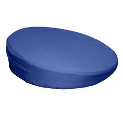 Sitzkeilkissen rund mit Stoffbezug, ca. Ø 35 x 8/1 cm blau