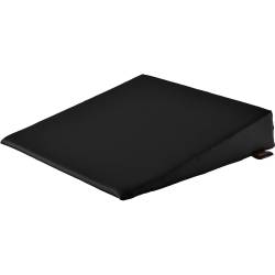 Sitzkeilkissen eckig mit Kunstlederbezug, ca. 38 x 38 x 8/1 cm Schwarz