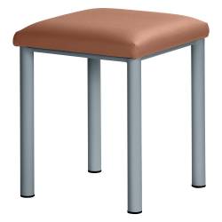 Therapiehocker eckig 55 cm | Silber | Nougat