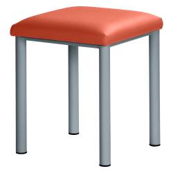 Therapiehocker eckig 55 cm | Silber | Karneol