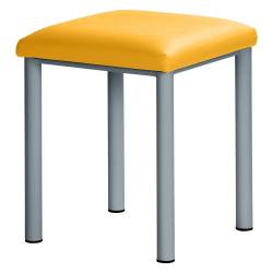 Therapiehocker eckig 55 cm | Silber | Safran