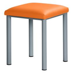 Therapiehocker eckig 55 cm | Silber | Apricot