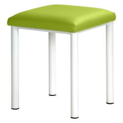 Therapiehocker eckig 55 cm | Weiß | Grasgrün