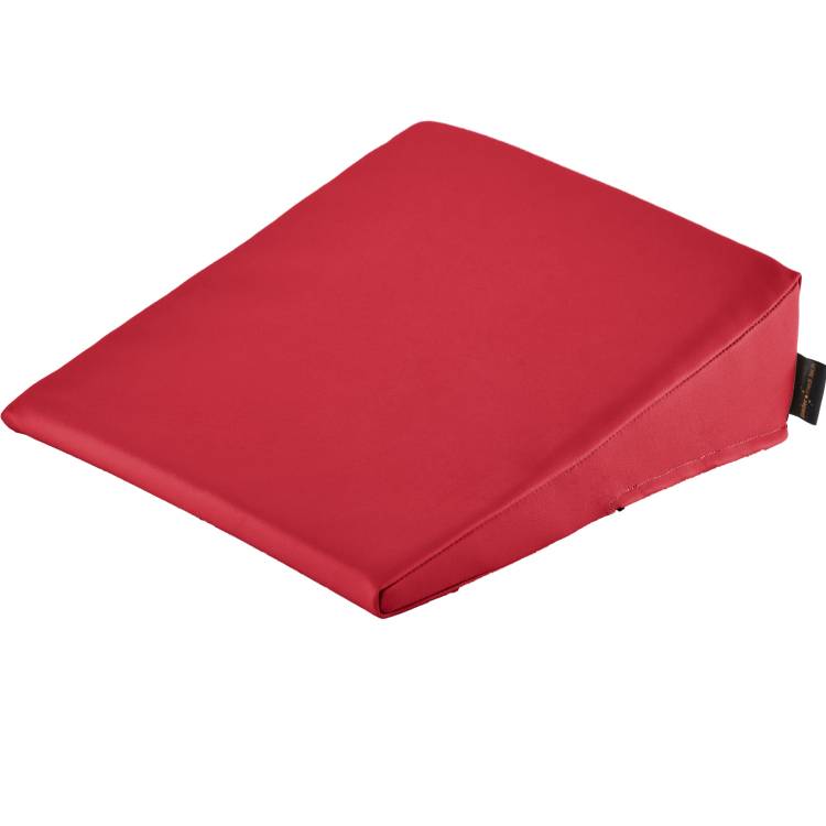 Öffne Keilkissen mit Kunstlederbezug