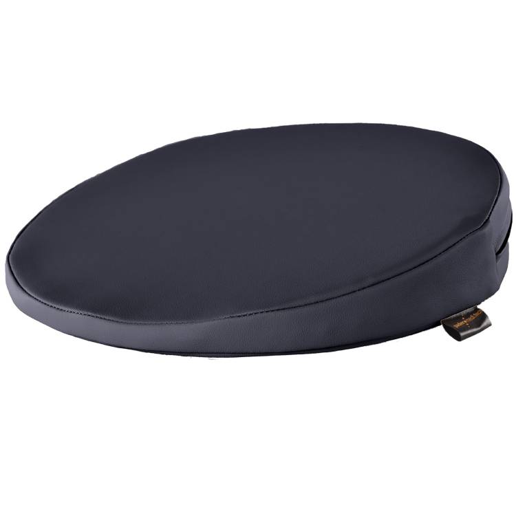 &Ouml;ffne Sitzkeilkissen rund mit Kunstlederbezug, ca. Ø 35 x 8/1 cm