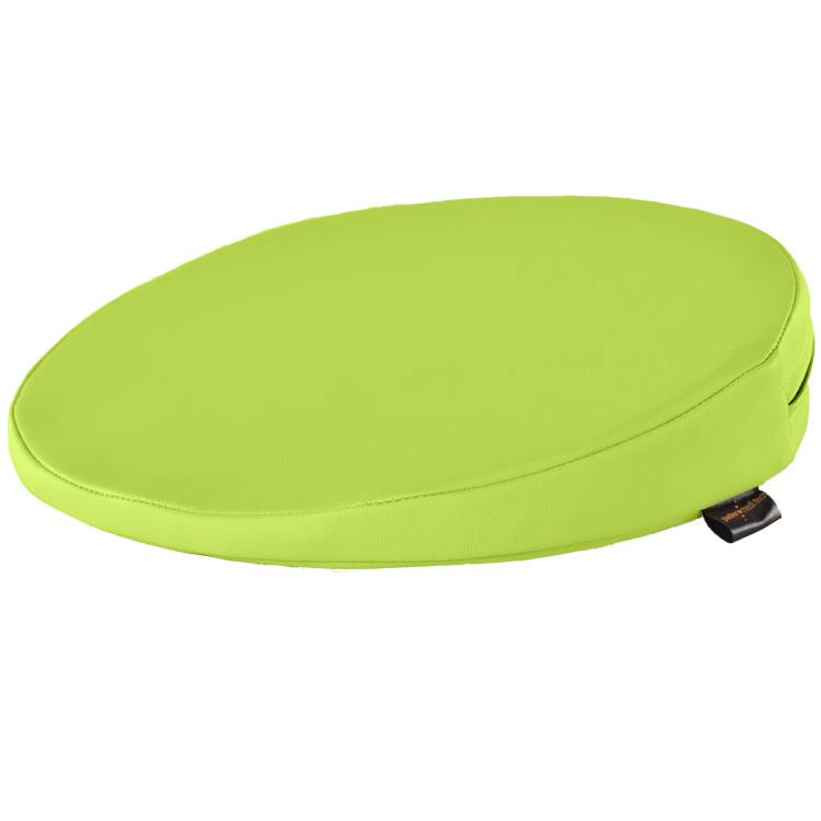 &Ouml;ffne Sitzkeilkissen rund mit Kunstlederbezug, ca. Ø 35 x 8/1 cm