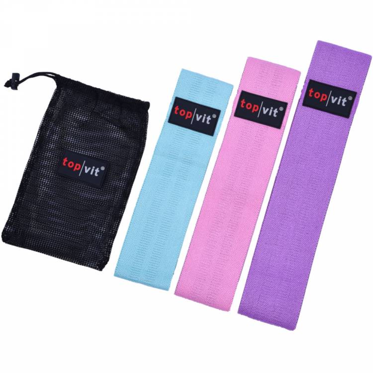 Öffne Hip Band Set - Fitness Bänder in 3 Stärken, Resistance Bands