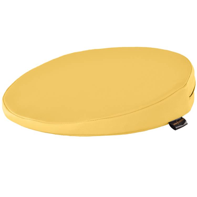 &Ouml;ffne Sitzkeilkissen rund mit Kunstlederbezug, ca. Ø 35 x 8/1 cm