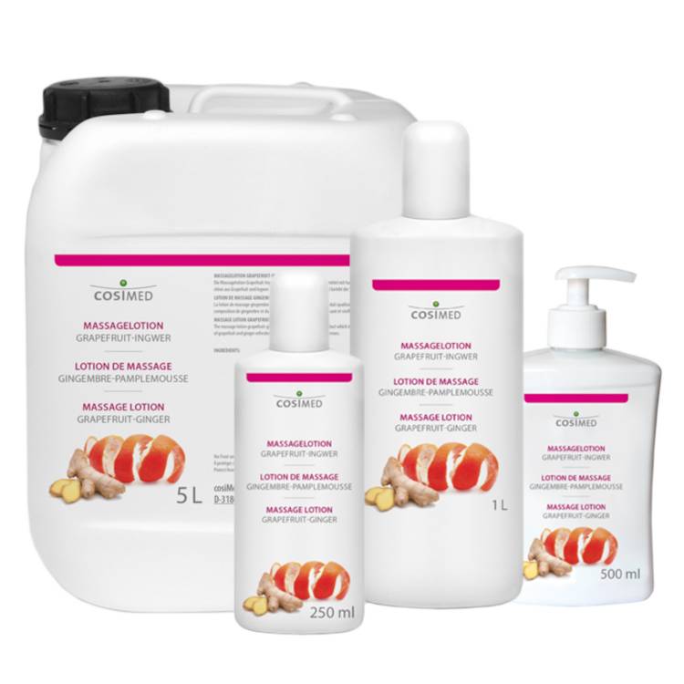 Öffne Massagelotion Grapefruit-Ingwer 250 ml / 500 ml / 1L / 5L